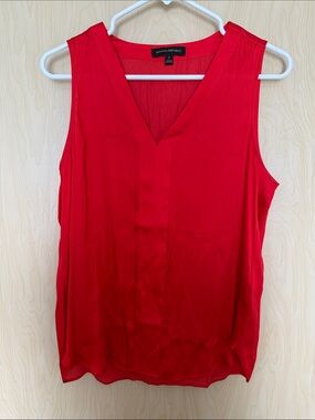 Banana Republic Bright Red V-Neck Sleeveless Camisole